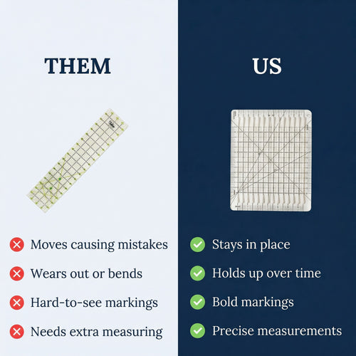 Vydrah QuiltMaster - Slotted Cutting Ruler